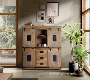Alacena Coventry Madera/Hierro (150x45x160)
