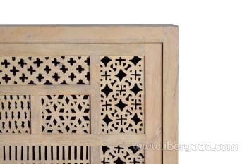 Aparador Kira Madera/Natural 3 Puertas (190x40x95)-5