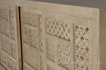 Aparador Kira Madera/Natural 3 Puertas (190x40x95)-6