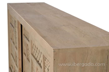 Aparador Kira Madera/Natural 3 Puertas (190x40x95)-8