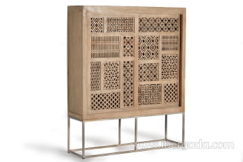 Alacena Kira Madera/Natural 2 Puertas (140x40x170)-3