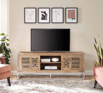 Mueble TV Kira Madera/Natural 2 Puertas (160x40x65)