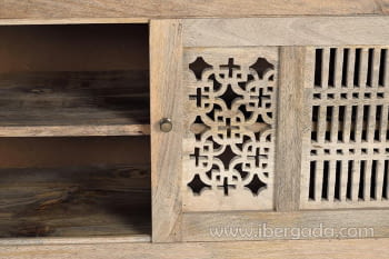 Mueble TV Kira Madera/Natural 2 Puertas (160x40x65)-7