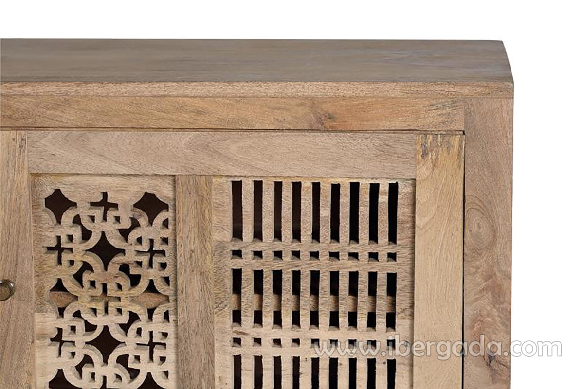 Mueble TV Kira Madera/Natural 2 Puertas (160x40x65)-8