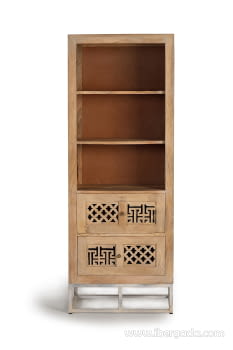 Libreria Kira Madera/Natural 2 Cajones (60x40x160)