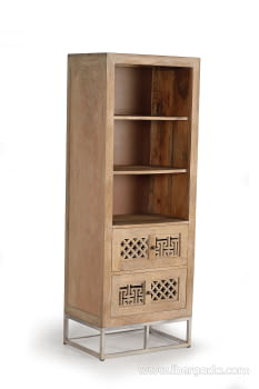 Libreria Kira Madera/Natural 2 Cajones (60x40x160)-2
