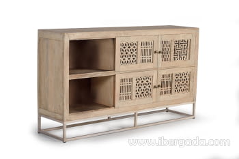 Aparador Kira Madera/Natural 4 Puertas (160x40x97)-5
