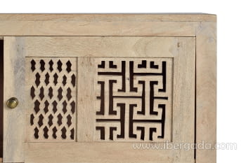 Aparador Kira Madera/Natural 4 Puertas (160x40x97)-6