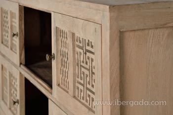 Aparador Kira Madera/Natural 4 Puertas (160x40x97)-7