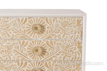 Comoda Parma Madera/Blanca 6 Cajones (170x40x80)-4
