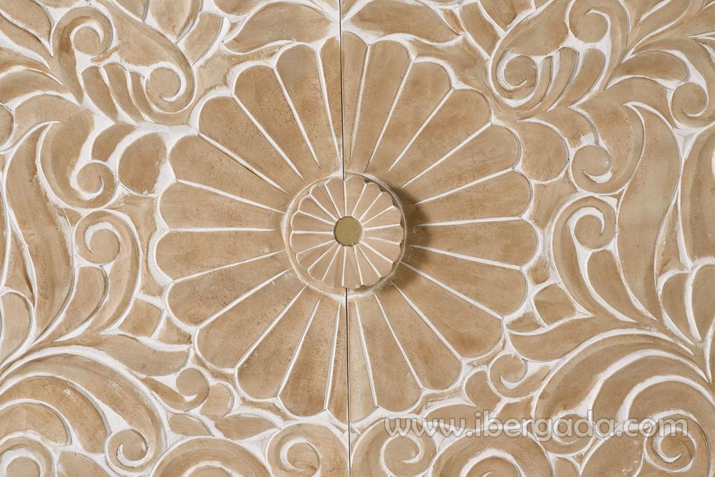 Aparador Parma Madera/Blanca 4 Puertas (190x40x80)-4