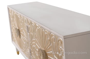 Aparador Parma Madera/Blanca 4 Puertas (190x40x80)-8
