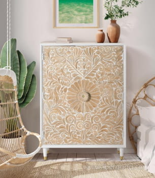 Armario Parma Madera/Blanco 2 Puertas (100x40x140)