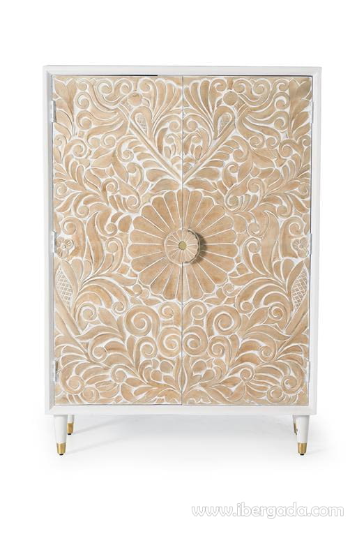 Armario Parma Madera/Blanco 2 Puertas (100x40x140)-2