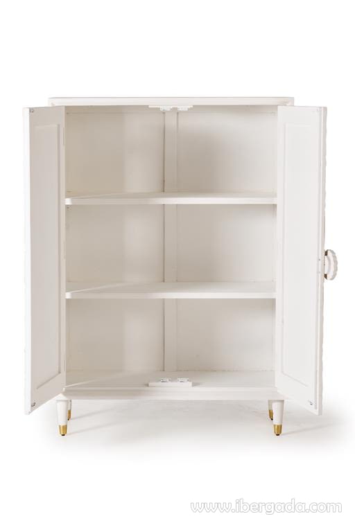 Armario Parma Madera/Blanco 2 Puertas (100x40x140)-4