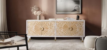 Mueble TV Parma Madera/Blanco 4 Puertas (170x40x66)