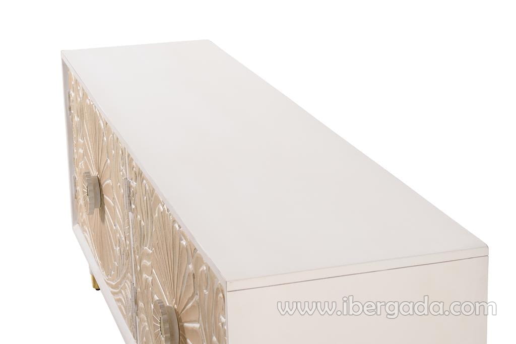 Mueble TV Parma Madera/Blanco 4 Puertas (170x40x66)-4