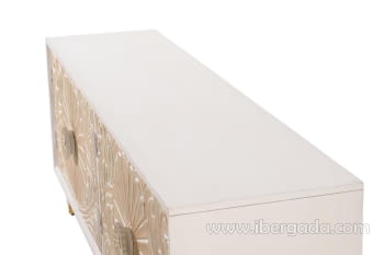 Mueble TV Parma Madera/Blanco 4 Puertas (170x40x66)-4