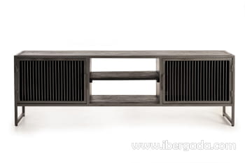 Mueble TV Shadow Madera/Metal 2 Puertas (170x40x56)-1