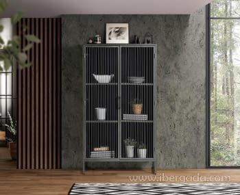 Vitrina Shadow Madera/Metal 2 Puertas (90x40x160)