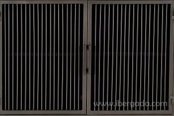 Aparador Shadow Madera/Metal 4 Puertas (160x40x80)-6