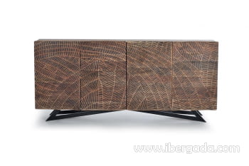 Aparador Luka Madera/Metal 4 Puertas (200x40x90)-2
