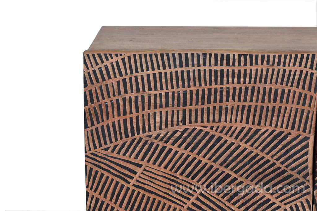 Aparador Luka Madera/Metal 4 Puertas (200x40x90)-8