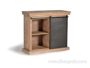 Comoda Kendo Madera/Metal 3 Cajones 1 Puerta (100x40x85)-4