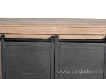 Mueble TV Kendo Madera/Metal 3 Cajones 2 Puertas (150x40x55)-8