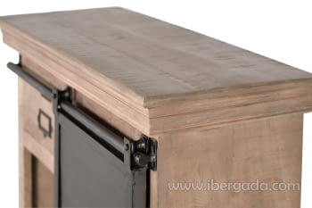 Consola Kendo Madera/Metal 2 Cajones 1 Puerta (85x32x85)-4