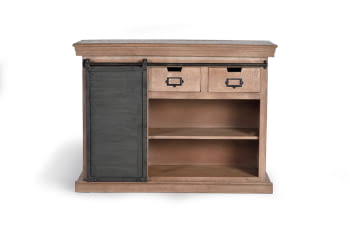 Aparador Kendo Madera/Metal 3 Cajones 1 Puerta (115x40x85)