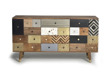 Aparador Kowa Madera Mango 4 Cajones 2 Puertas (150x40x80)