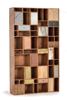 Libreria Kowa Madera Mango 7 Cajones 11 Puertas (115x30x200)