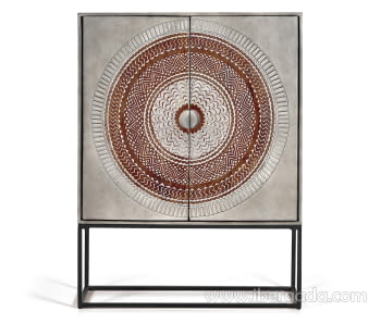 Alacena Kentia Madera/Metal 2 Puertas (107x40x142)