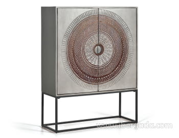 Alacena Kentia Madera/Metal 2 Puertas (107x40x142)-2