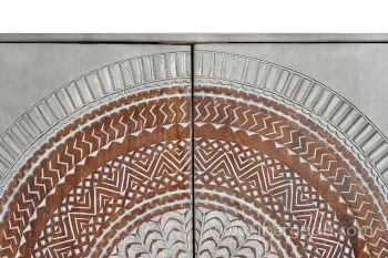 Alacena Kentia Madera/Metal 2 Puertas (107x40x142)-6