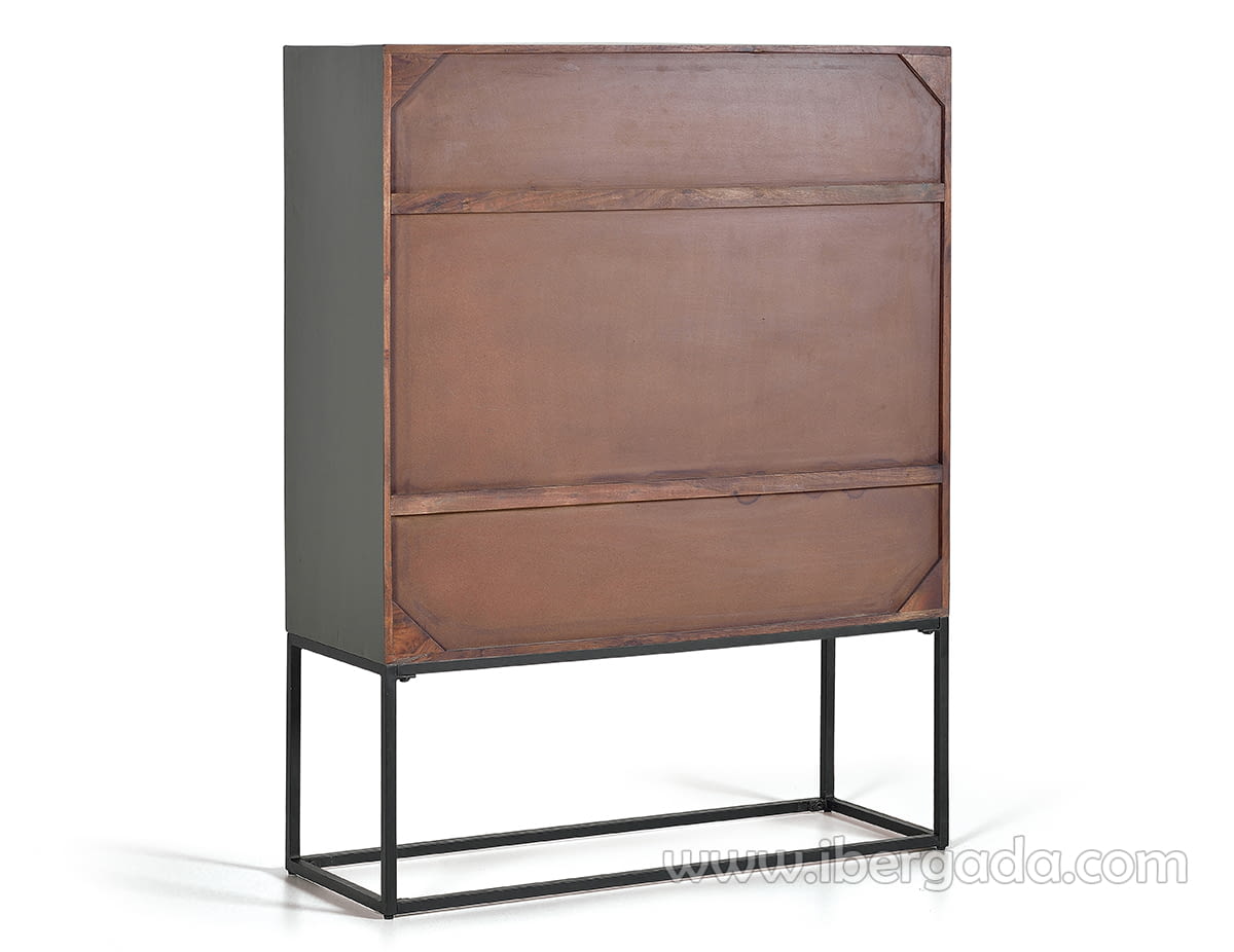 Alacena Kentia Madera/Metal 2 Puertas (107x40x142)-7