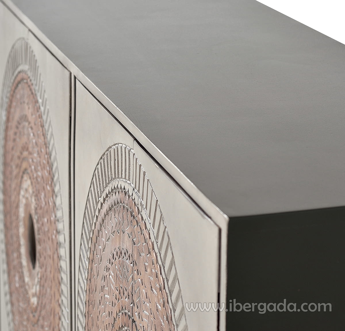 Aparador Kentia Madera/Metal 4 Puertas (150x40x90)-7