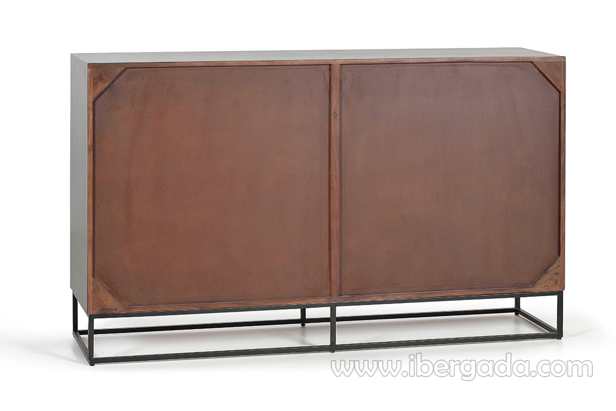 Aparador Kentia Madera/Metal 4 Puertas (150x40x90)-8