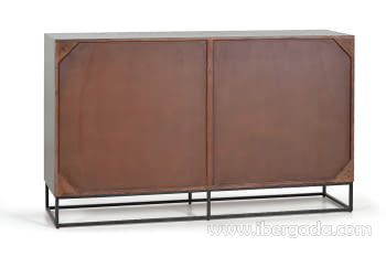 Aparador Kentia Madera/Metal 4 Puertas (150x40x90)-8
