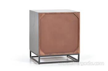 Mesita Noche Kentia Madera/Metal 1 Puerta 1 Cajón (50x40x60)-6