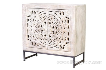 Taquillón Bakara Madera/Metal 2 Puertas (80x35x80)-2