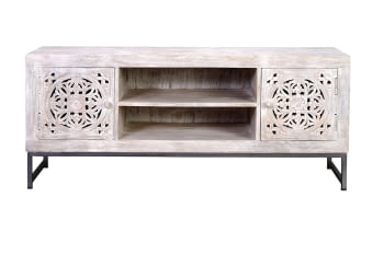 Mueble TV Bakara Madera/Metal 2 Puertas 1 Estante (130x40x55)