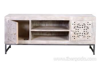 Mueble TV Bakara Madera/Metal 2 Puertas 1 Estante (130x40x55)-4