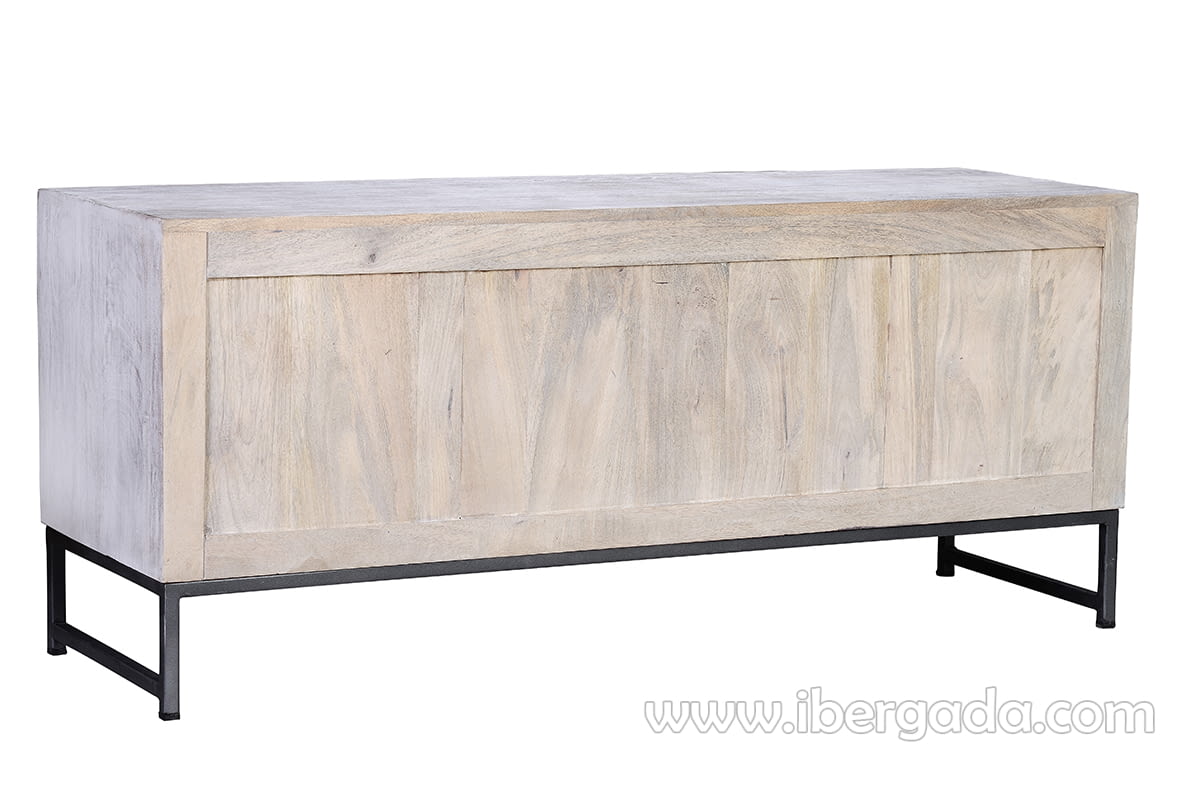 Mueble TV Bakara Madera/Metal 2 Puertas 1 Estante (130x40x55)-6