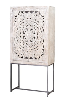 Alacena Bakara Madera/Metal 2 Puertas (85x38x176)