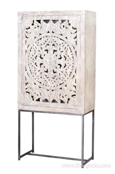 Alacena Bakara Madera/Metal 2 Puertas (85x38x176)