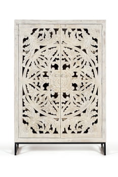 Alacena Bakara Madera/Metal 2 Puertas (110x40x160)