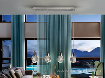 Lámpara Aquaria Cristal/Cromo 4L (79x10)-2