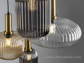 Lámpara Norma Negro/Laton 4L (56x56)-3